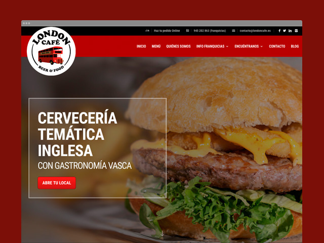 London Café – web design