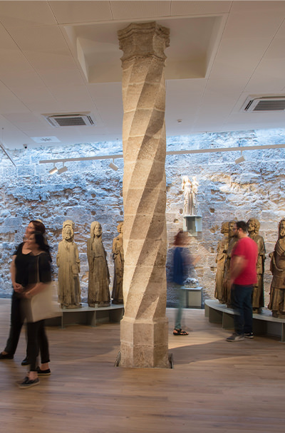 The Borgia column in the museum